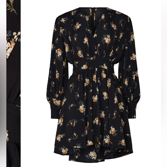 Maje Rasmus Dress Black Floral - Picture 5 of 13